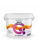 Краска водно-дисперсионная, Formula Q8, акриловая, фасадный по кирпичу, влагостойкая, матовая, черная, 2.4 кг
