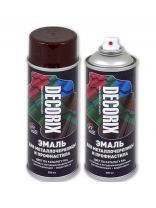 Эмаль аэрозольная, Decorix, для металлочерепицы и профнастила, акриловая, глянцевая, шоколадно-коричневая, RAL 8017, 520 мл