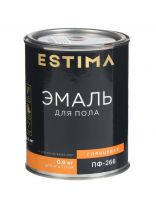 Эмаль Estima, ПФ-266, для пола, алкидная, глянцевая, красно-коричневая, 0.9 кг