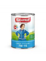 Эмаль Казачка, ПФ-115, алкидная, глянцевая, серая, 0.9 кг