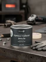 Эмаль Elcon, термостойкая, быстросохнущая, кремнийорганическая, матовая, серая, 0.4 кг, 400°С