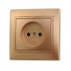 Розетка без Заземления Керамика Lezard Mira 701-1313-121 Золото, Пластик / Лезард