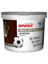Эмаль Ореол, для пола, быстросохнущая, акриловая, полуматовая, темно-серая, 2.3 кг