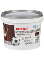 Эмаль Ореол, для пола, быстросохнущая, акриловая, полуматовая, красно-коричневая, 2.3 кг