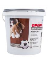 Эмаль Ореол, для пола, быстросохнущая, акриловая, полуматовая, красно-коричневая, 0.9 кг