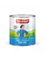 Эмаль Казачка, ПФ-115, алкидная, глянцевая, черная, 2.8 кг