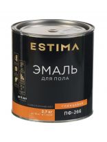 Эмаль Estima, ПФ-266, для пола, алкидная, глянцевая, золотисто-коричневая, 2.7 кг