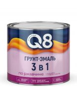 Грунт-эмаль Formula Q8, по ржавчине, алкидная, белая, 1.8 кг