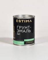Грунт-эмаль Estima, по ржавчине, алкидная, белая, 0.9 кг