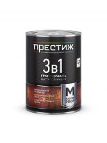 Грунт-эмаль Престиж, Мастер, по ржавчине, быстросохнущая, смоляная, коричневая, 0.9 кг