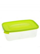 Контейнер пищевой пластик, 2.2 л, 27х16.5х8.5 см, в ассортименте, прямоугольный, Полимербыт, Каскад, 4359000