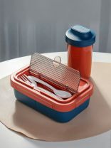 Контейнер ланч-бокс пластик, 20.4х13.5х7.2 см, прямоугольный, Y4-9270