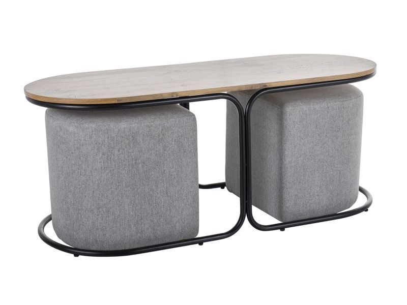 Комплект Signal DUAL, стол журнальный + 2 пуфа