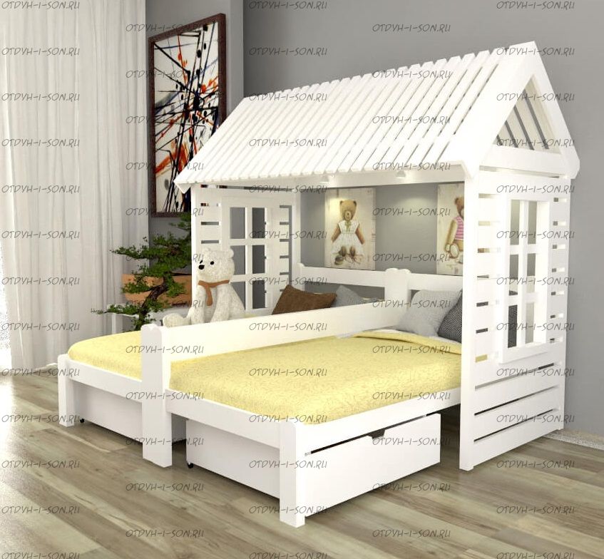 Кровать Домик Butterfly №11RI (для двоих детей)