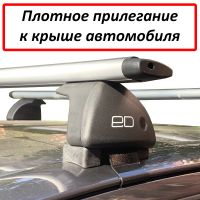 Багажник на крышу Nissan Qashqai 2013-22 (без рейлингов), ЕД, крыловидные дуги