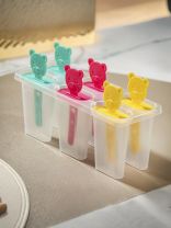 Форма для мороженого и фруктового льда Мишки, 19х7х7.8 см, пластик, Y4-6496