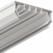 Карниз ПК14 двухрядный 4м (белый)