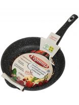 Сковорода литой алюминий, 26 см, антипригарное покрытие, Горница, Гранит, съемная ручка, с2612аг