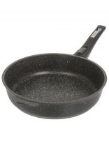 Сковорода литой алюминий, 28 см, антипригарное покрытие, Мечта, Гранит black, съемная ручка, 028802