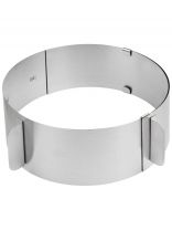 Форма для выпечки нержавеющая сталь, кольцо, раздвижная, 16-30 см, Mallony, Torta, 108344