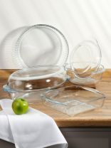 Набор форм для запекания жаропрочное стекло, 4 шт, 6 предметов, Borcam, 159192