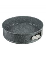 Форма для запекания углеродистая сталь, 24х24х6.5 см, антипригарное покрытие, круглая, разъемная, мрамор, Satoshi, Буко, 849-190