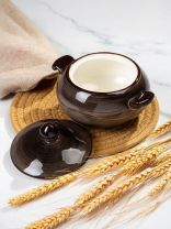 Горшок керамика, 0.4 л, Графит, Y4-9033