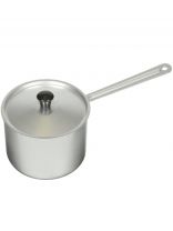 Ковш алюминий, 1 л, крышка алюминий, алюминиевая ручка, Scovo, МТ-064