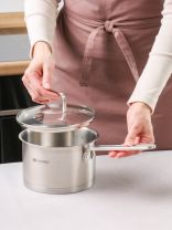 Ковш нержавеющая сталь, 1.9 л, крышка стекло, металлическая ручка, индукция, Daniks, Ирати, SD-01369-16S