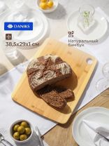Доска разделочная бамбук, 38.5х29х1 см, прямоугольная, Daniks, H-1569