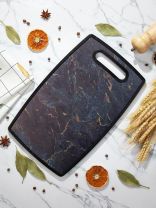 Доска разделочная пластик, 23х37 см, серая, прямоугольная, Y4-8677