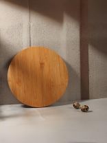 Доска разделочная бамбук, 26х0.9 см, круглая, Vetta, 851-180