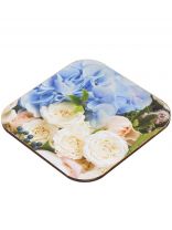 Подставка под горячее, дерево, 18 см, Цветы, С-38