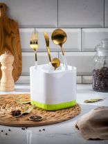 Подставка для столовых приборов, пластик, 13х13х12.5 см, Y4-7229