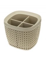 Сушилка для столовых приборов, пластик, 17х14 см, латте, Idea, Пирула, М 1168