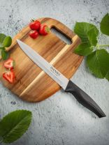 Нож кухонный Daniks, Easy New, разделочный, нержавеющая сталь, 20 см, рукоятка пластик, YW-A337-SL