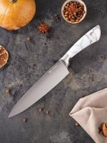 Нож кухонный Daniks, Platinum, шеф-нож, нержавеющая сталь, 20 см, рукоятка пластик, WFCF-0044-1