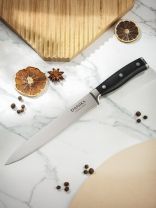 Нож кухонный Daniks, Black, разделочный, сталь, 20 см, рукоятка пластик, YW-A325-SL