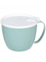 Кружка пластик, 700 мл, с крышкой, Idea, М1214, фисташковая