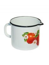 Кружка сталь, эмалированное покрытие, 1 л, с носиком, Керченский металлургический завод, 40104-072/4, в ассортименте