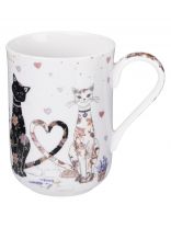 Кружка фарфор, 330 мл, Лавандовые коты, Lefard, 425-177