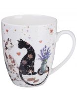 Кружка фарфор, 430 мл, Лавандовые коты, Lefard, 425-163