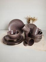 Сервиз столовый керамика, 16 предметов, на 4 персоны, Jewel, Амаретто, ПС0030-50