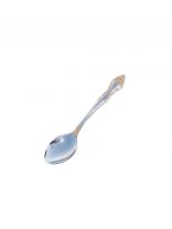 Ложка нержавеющая сталь, с золотым напылением, чайная, Павловский завод им. Кирова, Тройка М-3, СЧ-60/57л