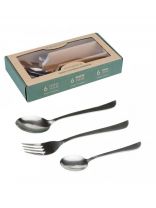 Набор столовых приборов нержавеющая сталь, 18 предметов, Катунь, Атланта, КТ-098-НБ-18