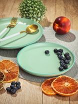 Тарелка десертная, керамика, 19 см, круглая, Macarons, Domenik, DM7001, мятная