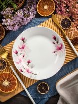 Тарелка обеденная, керамика, 20 см, круглая, Нежность, Daniks, 19-220