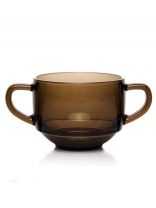 Бульонница стекло, 480 мл, с ручкой, Bronze, Pasabahce, 53772SLBZT, бронзовая