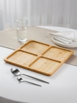 Менажница бамбук, 30x30x1.5 см, 4 секции, нет, Daniks, PS58730B