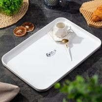 Поднос пластик, 40х27 см, прямоугольный, белый, Y4-8638